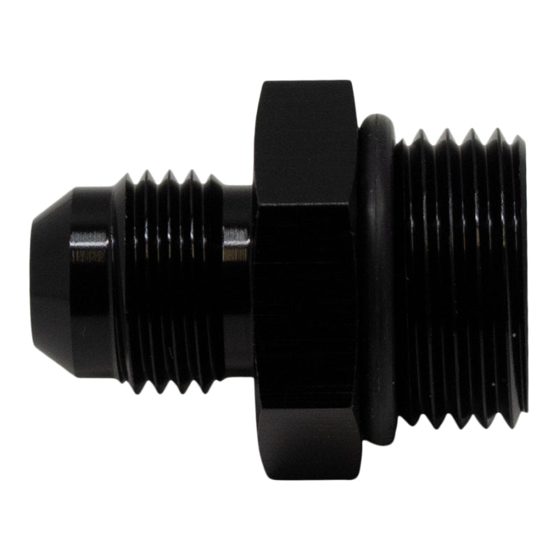 DeatschWerks 8AN ORB Male to 6AN Male Flare Adapter with O-Ring - Anodized Matte Black