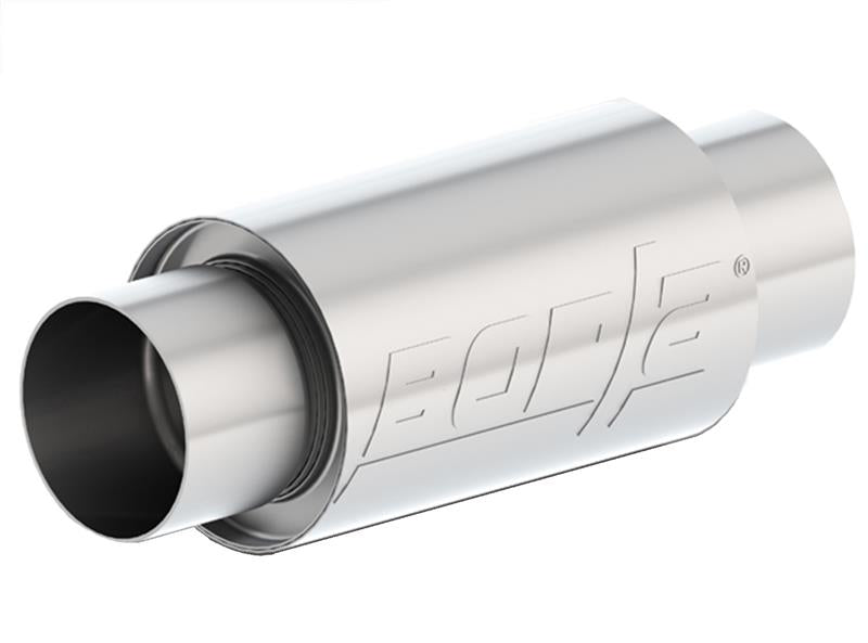 Borla XR-1 Sportsman Shorty Racing Muffler with 3.5-inch Inlet/Outlet, 5-inch Round Body, 8-inch Length - Part Number 40004S