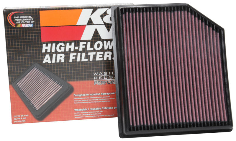 K&N Engineering High-Flow Replaceable Air Filter for 2018-2024 Jeep Grand Cherokee & Dodge Durango V8-6.2L