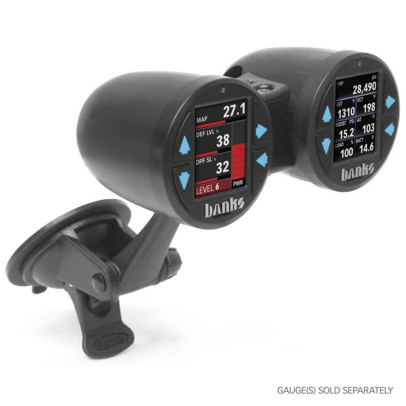 Banks Power Dual Gauge Pod Suction Mount for iDash and 52mm Gauges