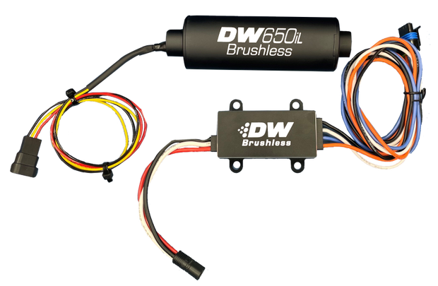 DeatschWerks DW650iL Series 650 LPH In-Line Fuel Pump with Single/Two-Speed Controller