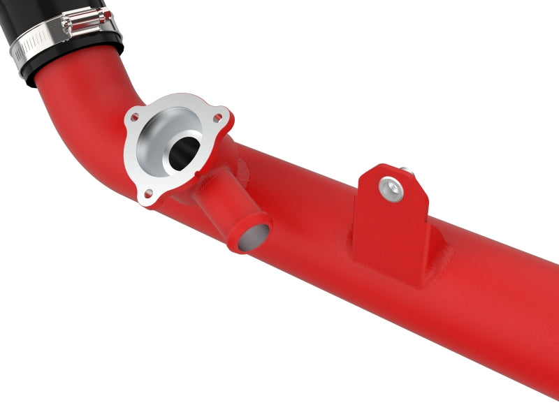 aFe BladeRunner 2-1/4 Inch Aluminum Hot Charge Pipe for Ford Explorer and Lincoln Aviator, Red