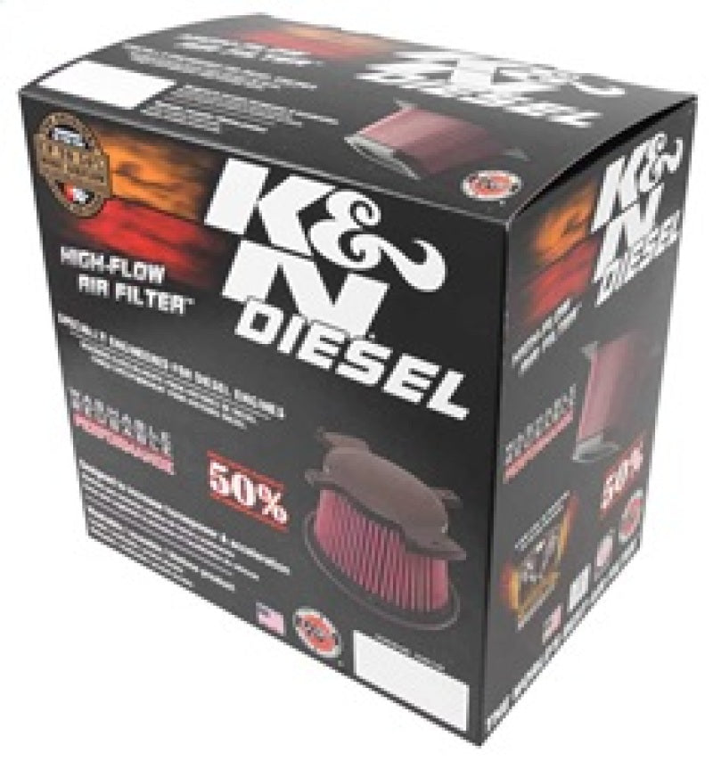 K&N Engineering E-0644 High-Flow Reusable Air Filter for 2017 Ford F-250 & F-350 Super Duty V8-6.7L Diesel