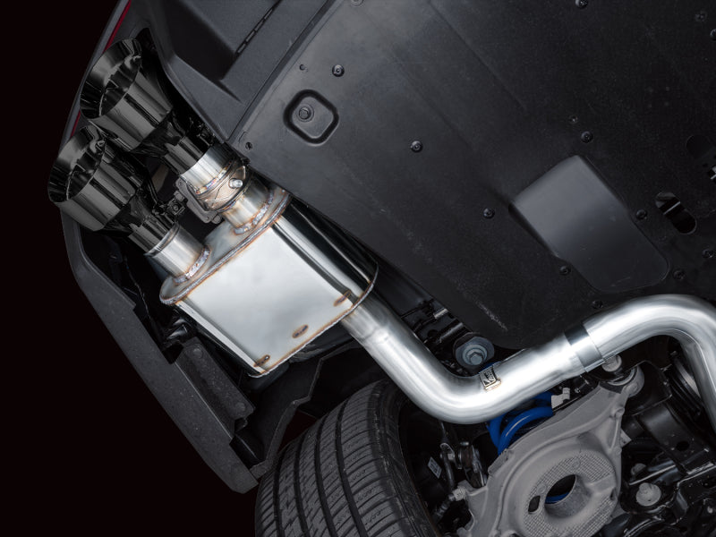 AWE Tuning SwitchPath Cat-Back Exhaust for Ford Mustang Dark Horse S650 with Quad Diamond Black Tips