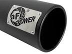 aFe Power SATURN 4S 4-inch Black Intercooled Exhaust Tip with Laser-Cut Logo