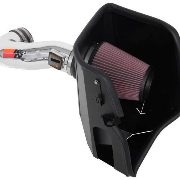 K&N 2019 Chevy Silverado / GMC Sierra 1500 V8-5.3/6.2L Performance Air Intake Kit with Reusable High-Flow Filter