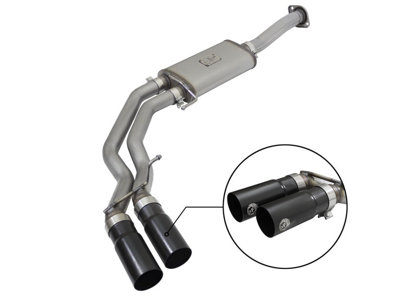 aFe Rebel Series Dual Center Exit Cat-Back Exhaust System for Jeep Wrangler (JK) with 3.6L/3.8L V6 Engines