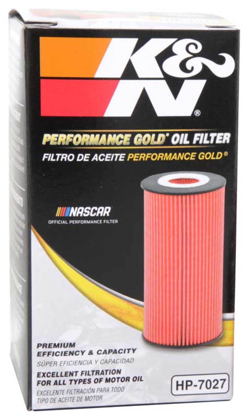 K&N Engineering HP-7027 Performance Oil Filter for Chevrolet Cruze 2011-2013 with Hengst Filter Housing