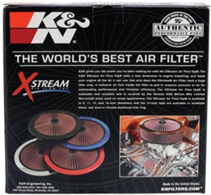 K&N Engineering X-Stream Top Filter for 11-inch Round Air Filters - Black