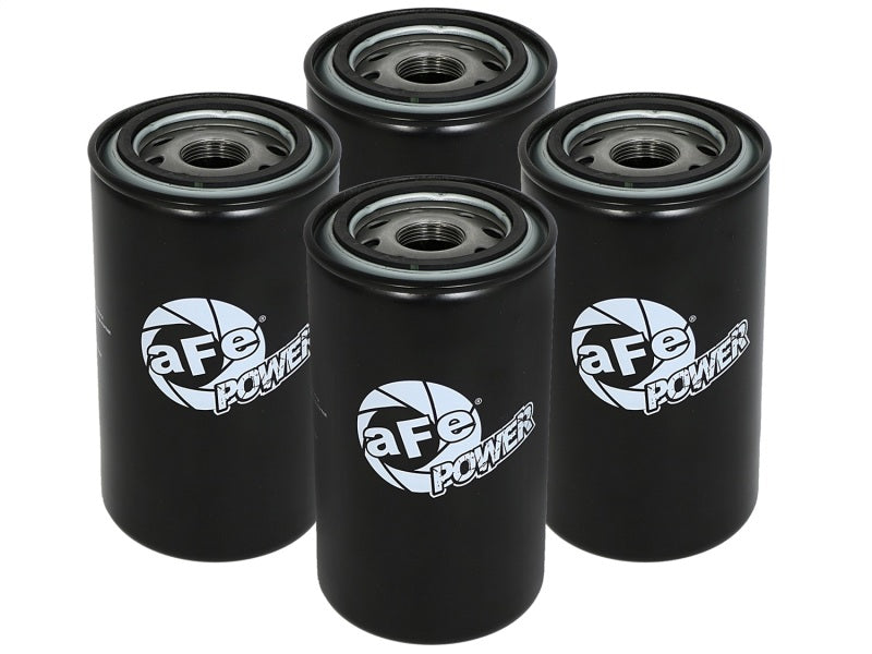 aFe ProGuard D2 Oil Filter Part Number 44-LF002-MB for Dodge Diesel Trucks (4 Pack)
