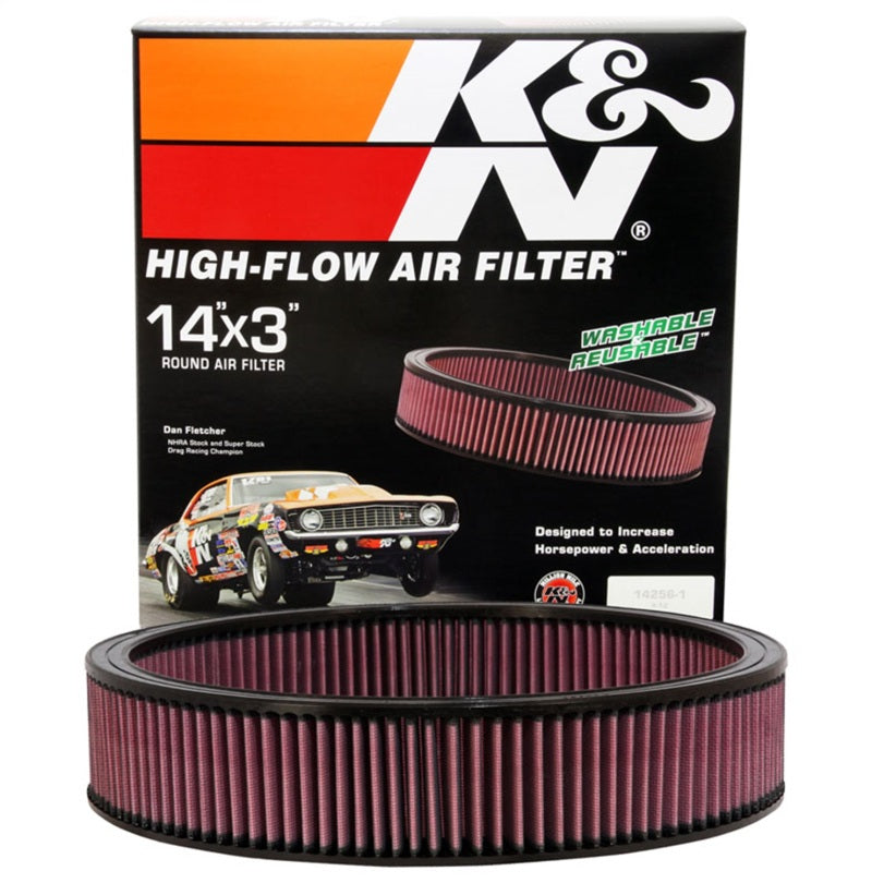 K&N Engineering E-1650 High-Flow Replacement Air Filter for GM V8 Cars and Trucks (1966-1984)