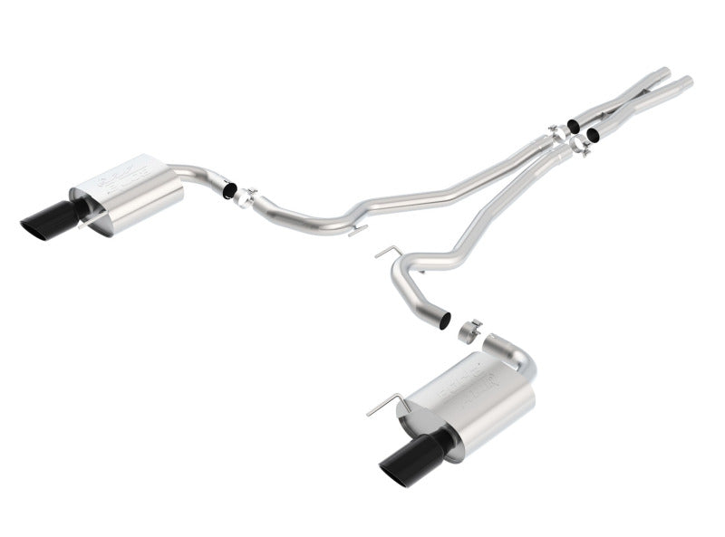 Borla Atak S Cat-Back Exhaust System for 2015-2017 Ford Mustang GT 5.0L V8, Black Chrome Finish