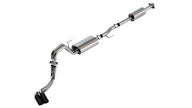 Borla F-150 2021-2025 Touring Cat-Back Exhaust System with Black Chrome Tips - Part #140870BC