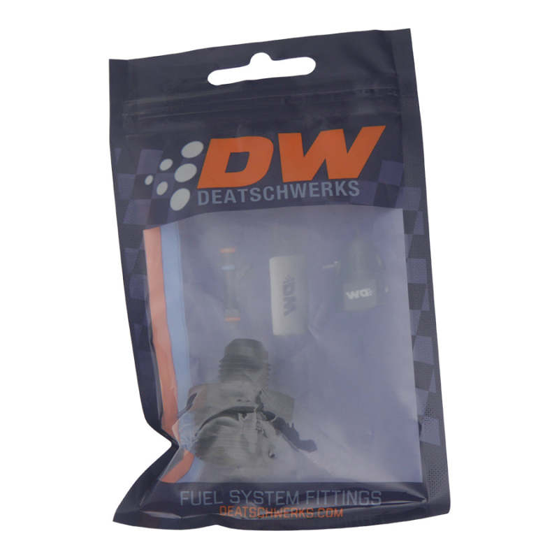 DeatschWerks 10AN ORB Male to 6AN Male Flare Adapter with O-Ring - Anodized Matte Black