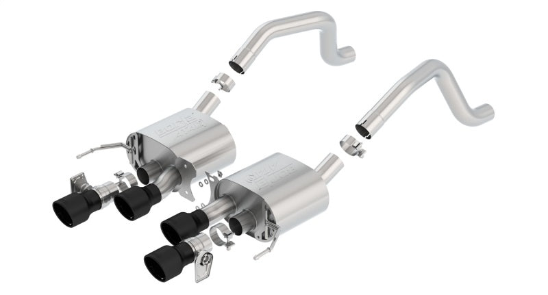 Borla ATAK Axle-Back Exhaust System for 2015-2019 Chevrolet Corvette C7 Z06 & Grand Sport with NPP Valves and Black Tips