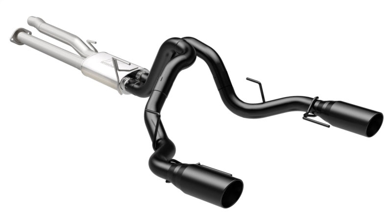 MagnaFlow Street Series Cat-Back Exhaust System for 2017-2021 Ford F-150 3.5L - Black Coated Dual Tips