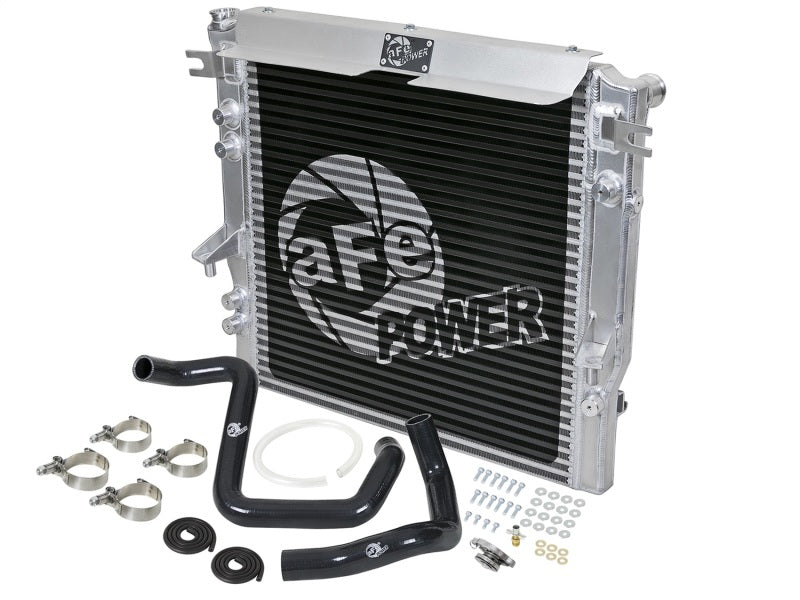 aFe BladeRunner GT Series Bar and Plate Radiator with Black Hoses for 2012-2018 Jeep Wrangler (JK) V6 3.6L