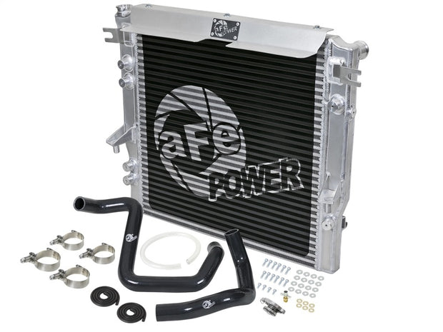 aFe BladeRunner GT Series Bar and Plate Radiator with Black Hoses for 2012-2018 Jeep Wrangler (JK) V6 3.6L