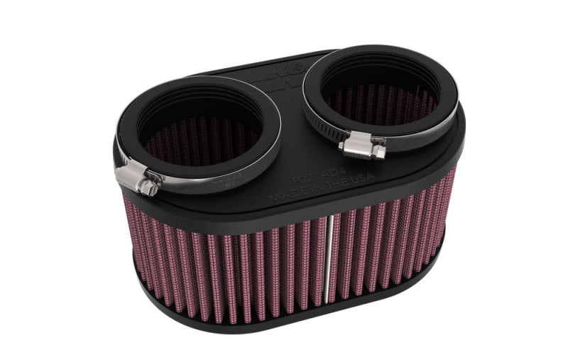 K&N Engineering 2-1/8 inch Dual Flanged Universal Clamp-On Air Filter – 6-1/4 x 4 inch Outer Diameter