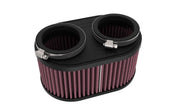 K&N Engineering 2-1/8 inch Dual Flanged Universal Clamp-On Air Filter – 6-1/4 x 4 inch Outer Diameter
