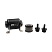 DeatschWerks Stainless Steel 10 Micron Inline Fuel Filter Housing Kit, 5/16in Hose Barb