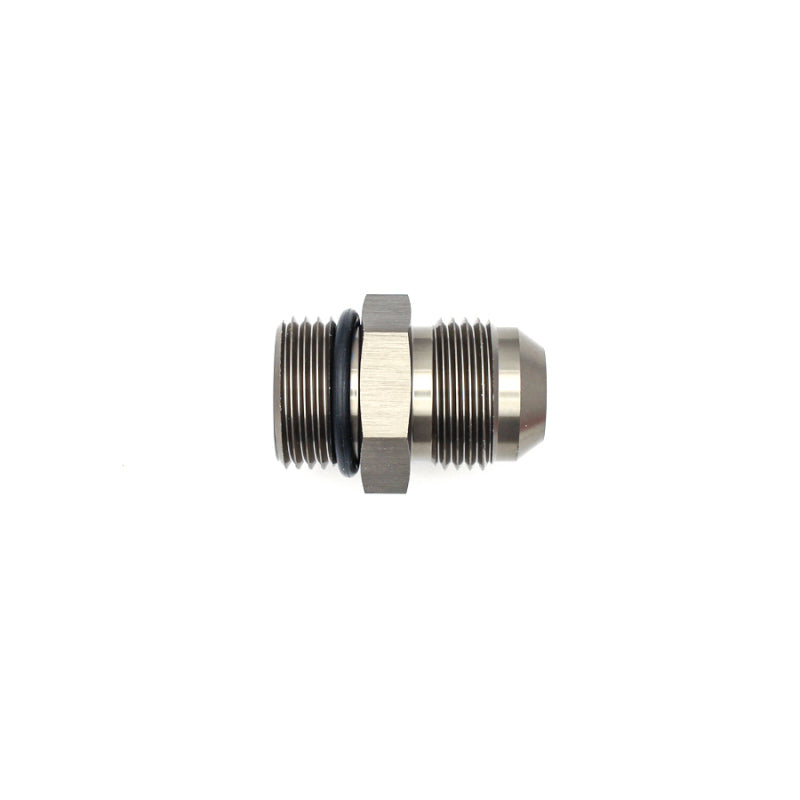 DeatschWerks 10AN ORB Male to 10AN Male Flare Adapter with O-Ring - Titanium Finish