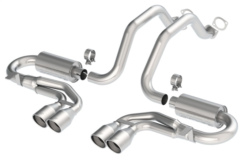 Borla Corvette Z06 Aggressive Cat-Back Exhaust System with Dual 4-Inch Stainless Steel Tips - Part #140038