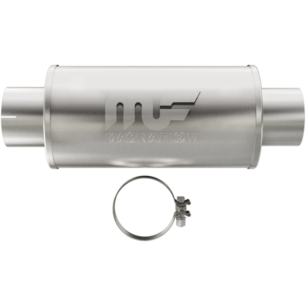 MagnaFlow 12775 Stainless Steel 7x7 Inch Round Straight-Through Performance Muffler