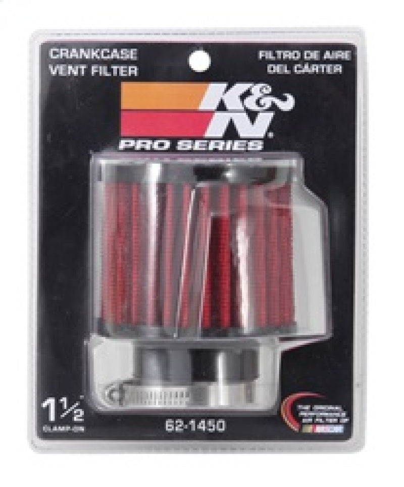 K&N Engineering 62-1450 Crankcase Vent Filter with 1.5-inch Flange for Classic and Racing Applications