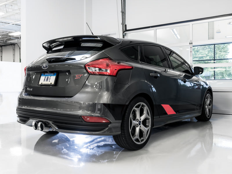 AWE Tuning Ford Focus ST Touring Edition Cat-Back Exhaust – Non-Resonated with Chrome Silver Tips