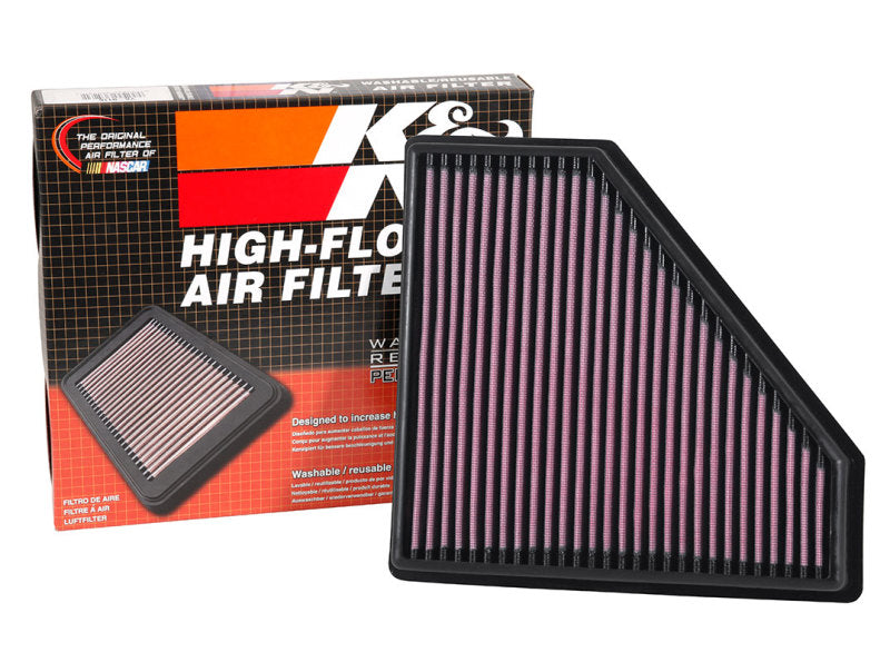 K&N Engineering 33-5059 High-Flow Drop-In Air Filter for 2016-2019 Cadillac CTS-V 6.2L V8