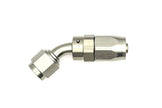 DeatschWerks 6AN Female Swivel 45-Degree Hose End CPE - Anodized DW Titanium