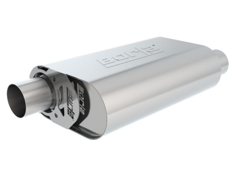 Borla CrateMuffler SBC Hot 350/383 3-Inch Offset/Center Oval Muffler - Part #400840