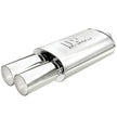 MagnaFlow Performance Exhaust Muffler 14816 with Integrated Welded Tip – Stainless Steel, 2.25/3.5 inch Inlet/Outlet