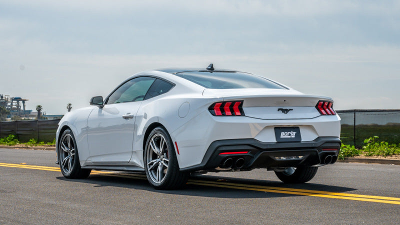 Borla 2024-2025 Ford Mustang EcoBoost 2.3L ATAK Cat-Back Exhaust System with Black Chrome Quad Tips
