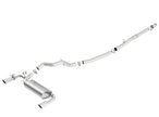 Borla ATAK Cat-Back Exhaust System for 2016-2018 Ford Focus RS 2.3L – Round Angle-Cut Tips, Split Rear Exit