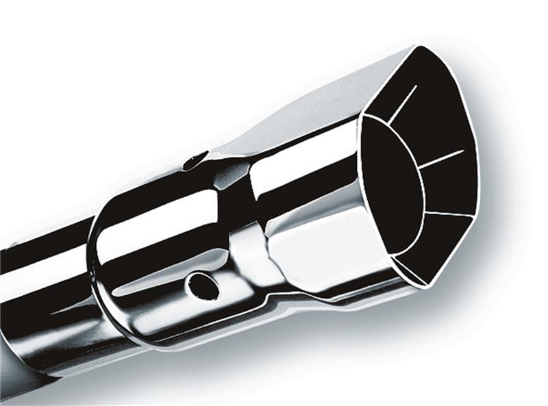 Borla Universal Polished Exhaust Tip with Square Angle-Cut Outlet - Part Number 20115