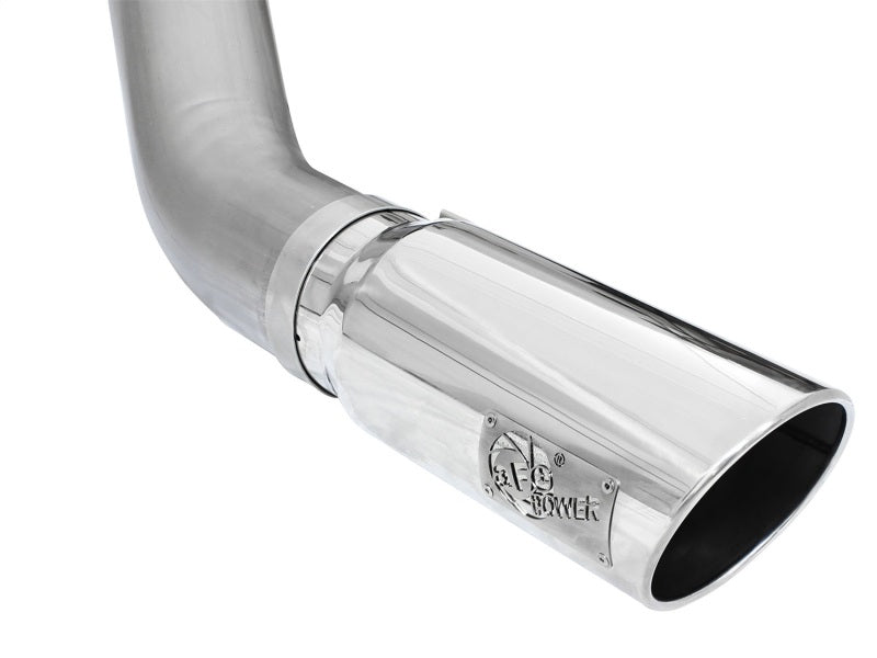 aFe MACHForce XP Large Bore 5-inch DPF-Back Exhaust System for Dodge RAM 13-18 L6-6.7L Diesel | Polished Tip