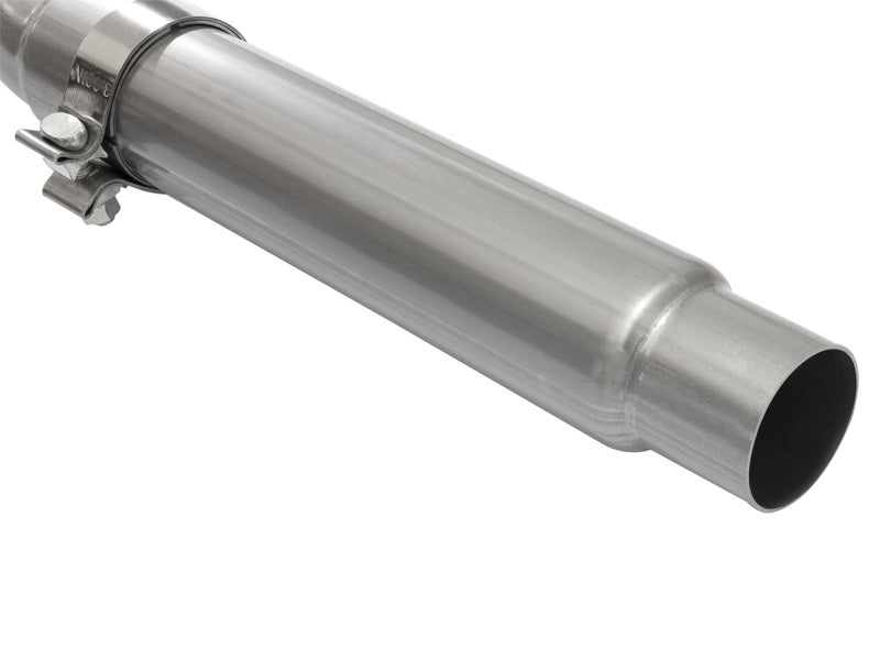 aFe Rebel Series Dual Center Exit Cat-Back Exhaust System for Jeep Wrangler (JK) 3.6L/3.8L - Stainless Steel with Black Tips