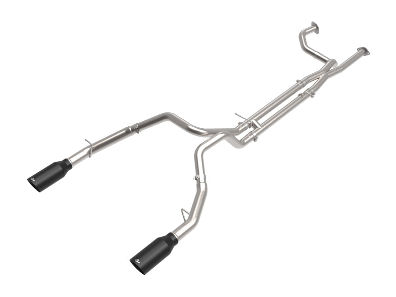 aFe Vulcan Series 3-Inch 304 Stainless Steel Cat-Back Exhaust System with Black Tips for RAM 1500 TRX 2021-2024