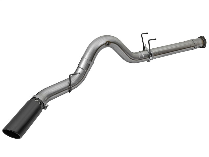 aFe Large Bore HD 5 Inch Diesel Exhaust System with Black Tip for 2017 Ford F-250 & F-350 6.7L V8