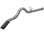 aFe Large Bore HD 5 Inch Diesel Exhaust System with Black Tip for 2017 Ford F-250 & F-350 6.7L V8
