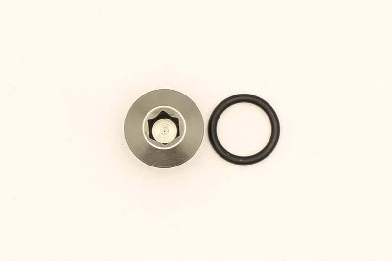 DeatschWerks 6AN ORB Male Plug Low Profile Internal Allen/Hex with O-Ring - Titanium Finish