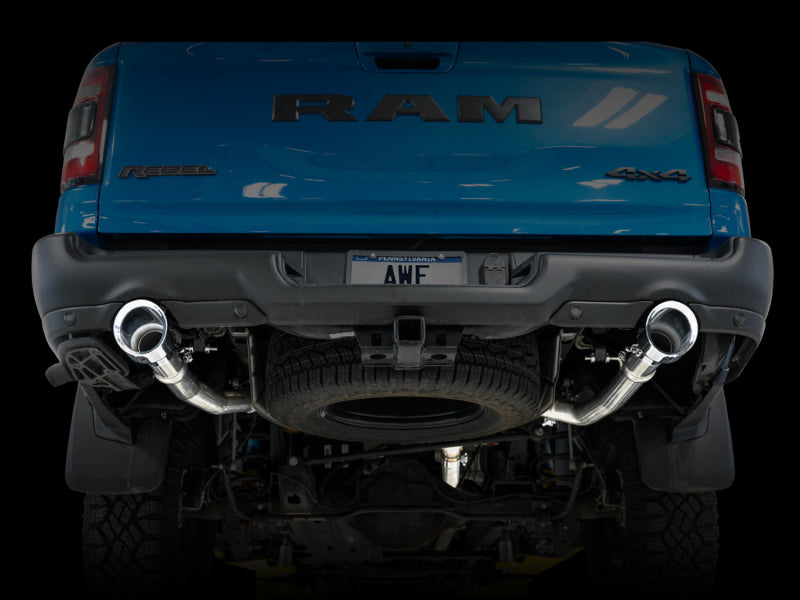 AWE Tuning 19-21 Ram 1500 5.7L Dual Rear Exit Cat-Back Exhaust with Chrome Silver Tips (Part #3015-32005)