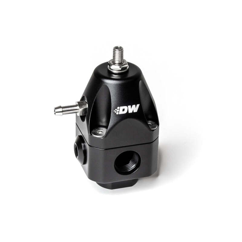 DeatschWerks DWR1000c Adjustable Fuel Pressure Regulator with Dual 6AN Inlet and Outlet - Black