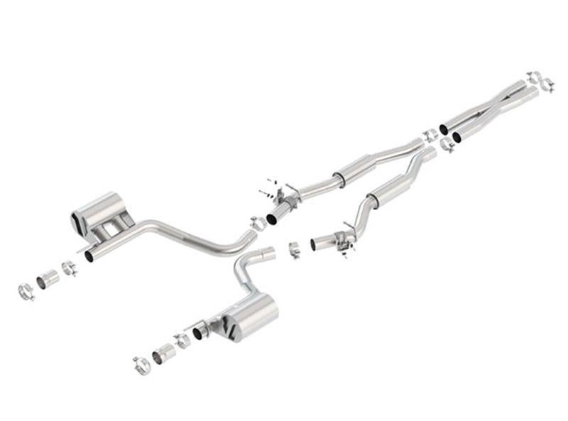 Borla S-Type Cat-Back Exhaust System for Dodge Challenger 2015-2023 with MDS Valves - Part #140640