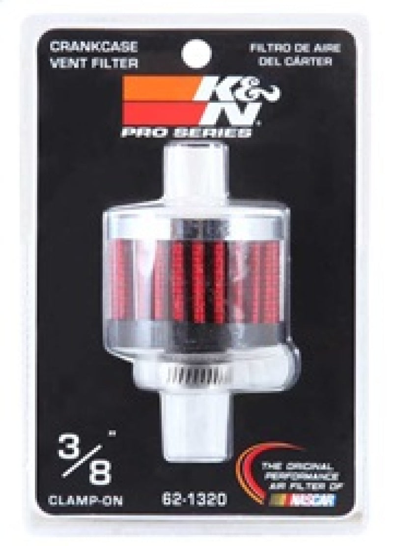 K&N Engineering 62-1320 Clamp-On Rubber Base Crankcase Vent Filter for Classic and Racing Engines