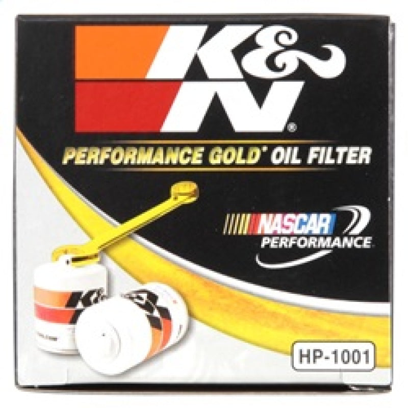 K&N Engineering Performance Gold Oil Filter for Chevy, Pontiac, GMC, and Buick - Part HP-1001