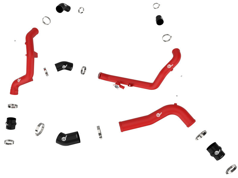 aFe BladeRunner Aluminum Hot and Cold Charge Pipe Kit for Ford Explorer ST 2020-2021, V6 3.0L - Red