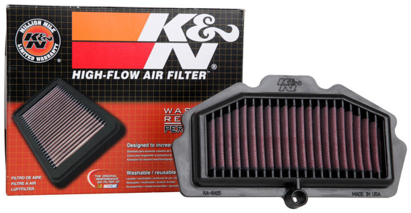 K&N Engineering Part KA-6415 High-Flow Replacement Air Filter for Kawasaki KLE650 and Vulcan S Models